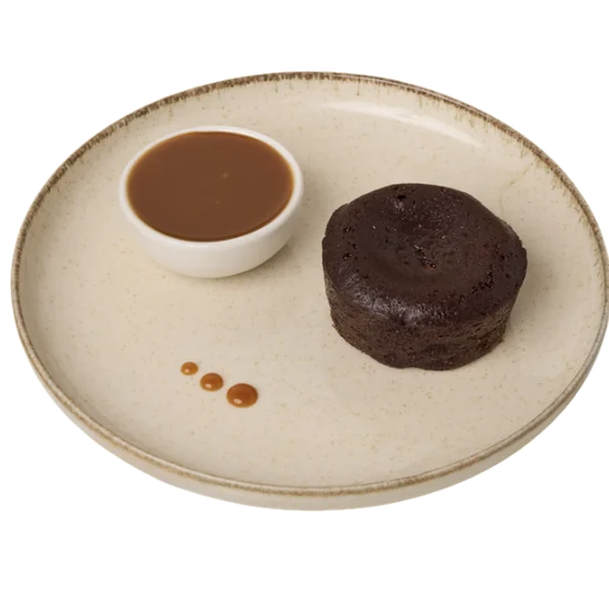 Coulant au chocolat, coulis caramel au beurre salé - Compose